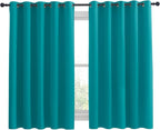 NICETOWN Thermal Insulated Peacock Teal Blackout Curtains - Image 2