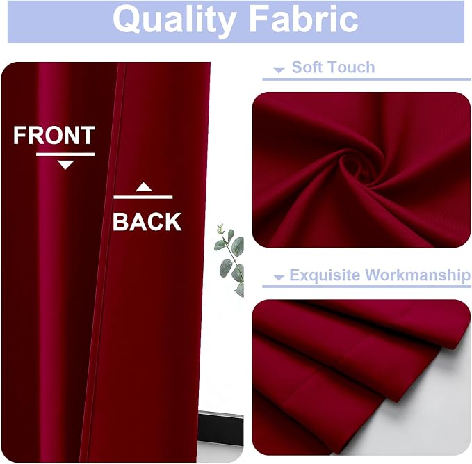 Simplebrand Ava Red Blackout Curtains - Image 3