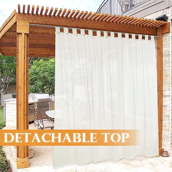 RYB HOME Sheer Outdoor Curtains - Image 2