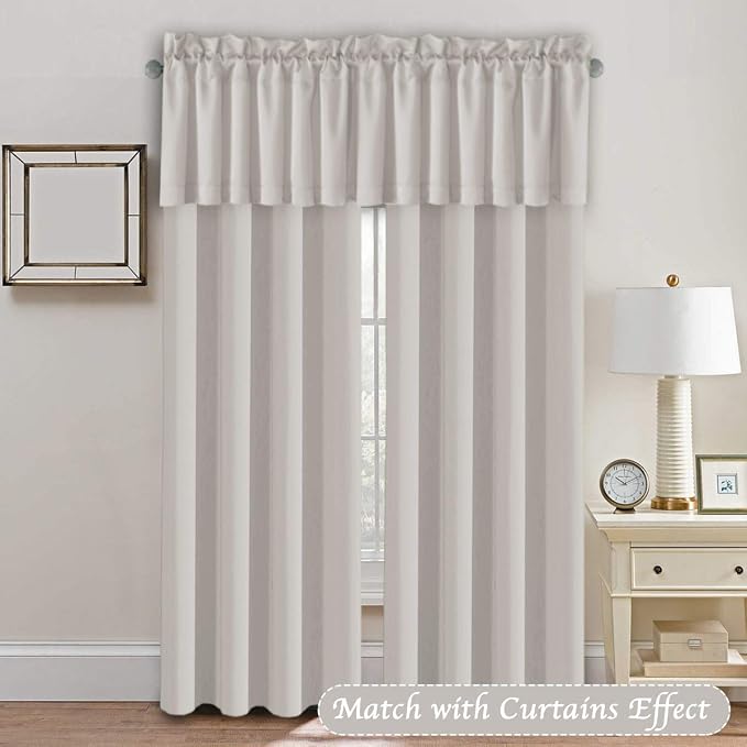 H.VERSAILTEX Blackout Valances for Windows, Kitchen Window Valance Curtains for - Image 3
