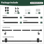 KAMANINA No Drill Curtain Rods for Windows 32 to 58 Inches, 5/8 Inch Renter - Image 8
