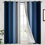 Yakamok 100% Blackout Curtains 63 Inch Length 2 Layers, Light Blocking Thermal by Yakamok
