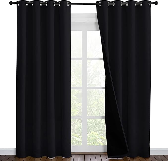 NICETOWN High-End Thermal Curtains, Full Blackout Curtains 86 inches Long by NICETOWN