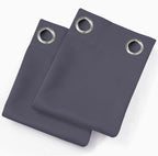 LEMOMO Grey Blackout Curtains 42 x 72 Inch Length/Set of 2 Curtain - Image 9