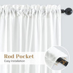 HOMEIDEAS Non-See-Through White Privacy Sheer Curtains, 52 X 72 Inches Long 2 - Image 6