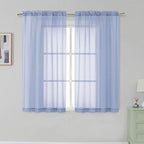 Simplebrand Rod Pocket Top Solid Voile Sheer Curtains by Simplebrand