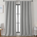 Simplebrand Silver Grey Blackout Curtains by Simplebrand