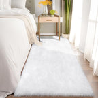 Ciicool Faux Fur Rug for Bedroom, Washable Fuzzy Runner Thick Fur Area Rug - Image 2