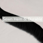 duduta Black Faux Sheepskin Runner Rugs 2x6 ft, Fluffy Shag Bedroom Rug Fur - Image 4