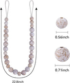 Wood Bead Curtain Tiebacks, KLOGTSIND Set of 6 Curtain Holdbacks - Image 4