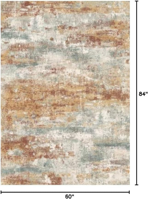 Area Rugs 5x7 for Living Room Bedroom, Modern Abstract Machine Washable Rug - Image 2