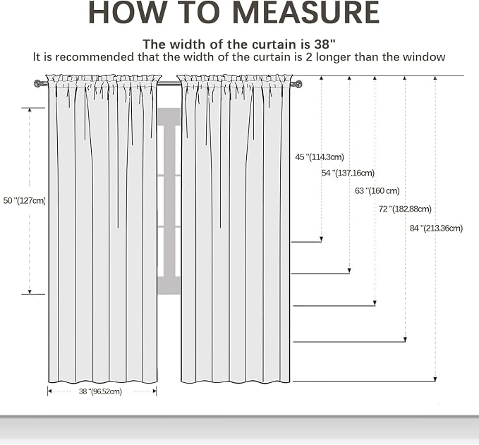 youleyar Solid Sheer Rod Pocket Curtain Voile Draperies 2 Panels White Beige - Image 8