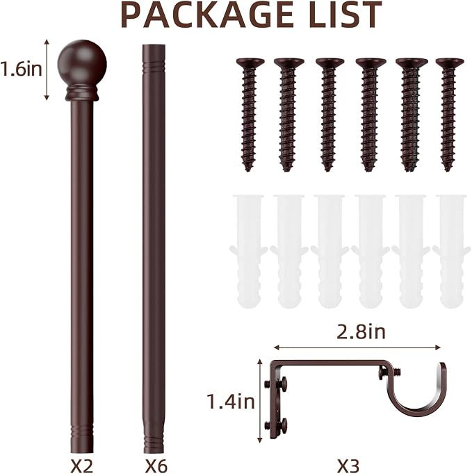 SMODBRODRE Curtain Rods for Window 32 to 120 - Image 6