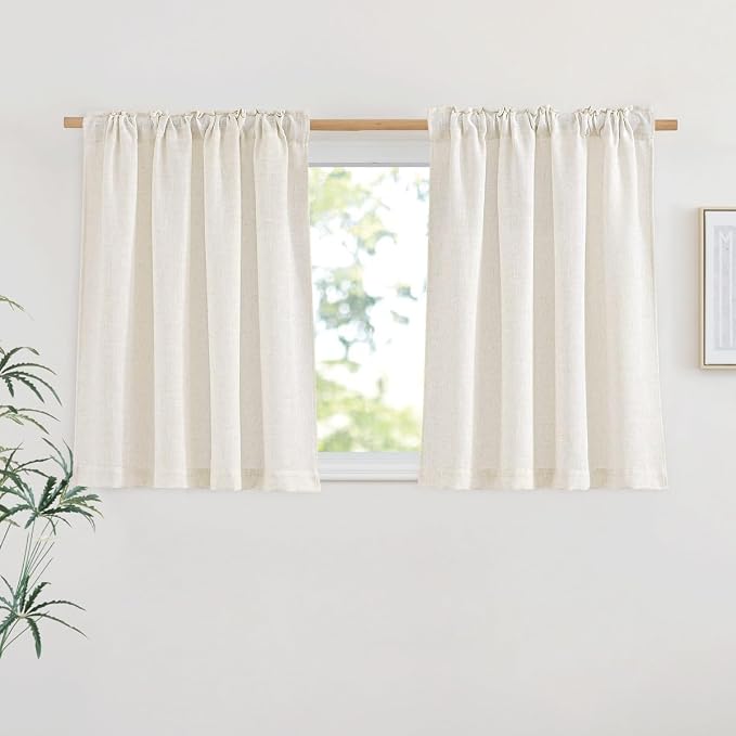 NICETOWN Linen Curtains 45 inch Length - Image 2