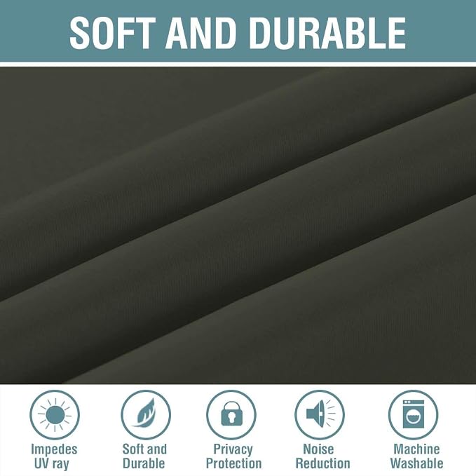 H.VERSAILTEX Blackout Patio Curtains 100 x 96 Inches - Image 4