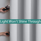 Yakamok 100% Blackout Window Curtain Panels, Heat and Full Light Blocking Drapes - Image 3