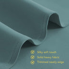 NICETOWN Thermal Insulated Greyish Blue Blackout Curtains - Image 5
