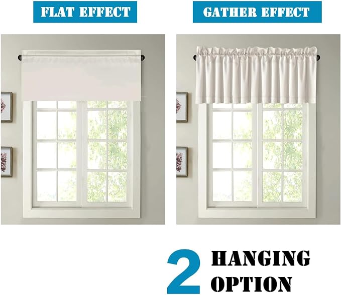 H.VERSAILTEX Blackout Valances for Windows, Kitchen Valance Curtains for Living - Image 6