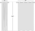 NICETOWN Beige Room Darkening Curtains 102" Long - Image 7