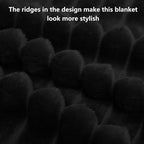 HIMEET Black Ribbed Throw Blanket - Image 9
