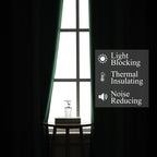 Estelar Textiler Black and Green Ombre Blackout Curtains 84 Inch Length 2 - Image 3