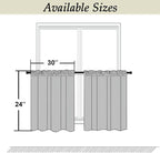 Simplebrand Ava Blush Short 24 Inches Blackout Curtain 2 Panels Set, Half - Image 9
