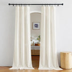 NICETOWN Faux Linen Sheer Curtains 80 inch Length - Image 2