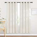 NICETOWN Semi Sheer Curtains 72 inches Long Linen Blend, Grommet Window by NICETOWN