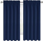 DWCN Bedroom Blackout Curtains 60 x 63 Inches Length 2 Panels Set, Solid - Image 9