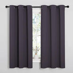 NICETOWN Greyish Purple Blackout Curtains 48 inches Length by NICETOWN
