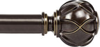 KAMANINA Curtain Rods for Windows 48 to 84 Inch, Antique Bronze Heavy Duty by KAMANINA