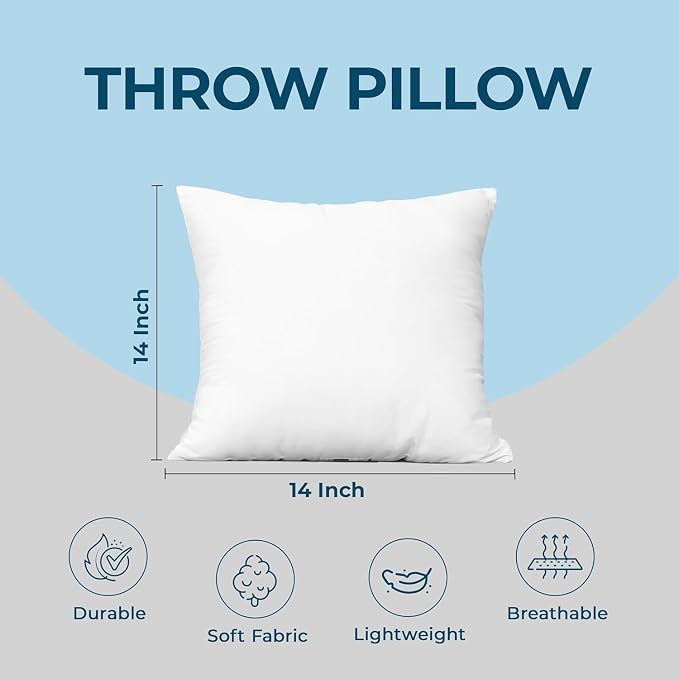 Utopia Bedding Throw Pillows – 14 x 14 Inches Down Alternative Pillows - Image 4