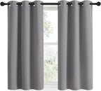 NICETOWN Silver Grey Blackout Curtain Panels - Image 2