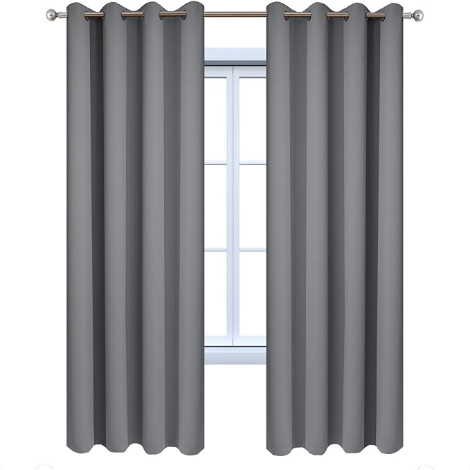 Yakamok Blackout Curtains 96 Inches Thermal Insulated Grey Room Darkening - Image 9