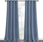 NICETOWN Stone Blue Room Darkening Curtain Panels 108" Length - Image 2
