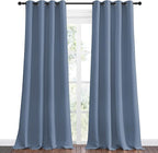 NICETOWN Stone Blue Room Darkening Curtain Panels 90" Length - Image 2