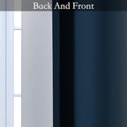 SimpleHome Navy Blue Ombre Room Darkening Curtains - Image 5