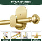 KAMANINA 2 Pack Curtain Rods No Drilling - Image 9