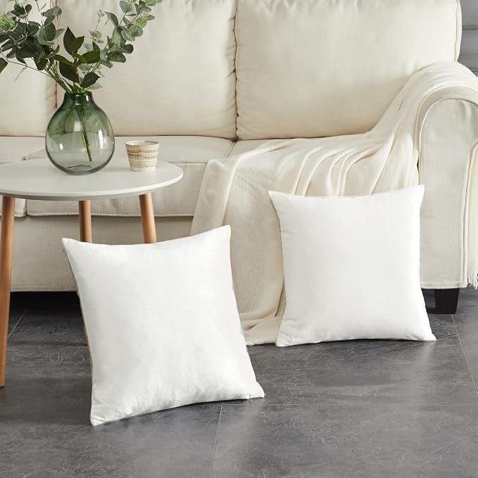 GIGIZAZA White Velvet Decorative Throw Pillow Covers - Image 4