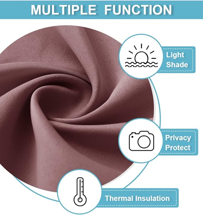 RYB HOME Kitchen Blackout Curtains Over Sink 36 inch Length, Rod Pocket Summer - Image 5