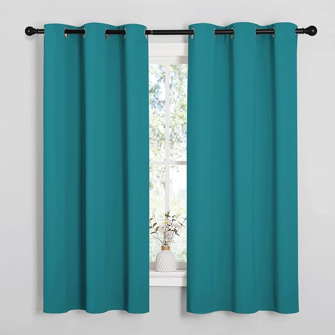 NICETOWN Room Darkening Curtains 63 inch Length 2 Panels, Thermal Insulated by NICETOWN