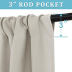 RYB HOME Kitchen Curtains Over Sink 36 inch Length, Rod Pocket Summer Light UV - Image 2