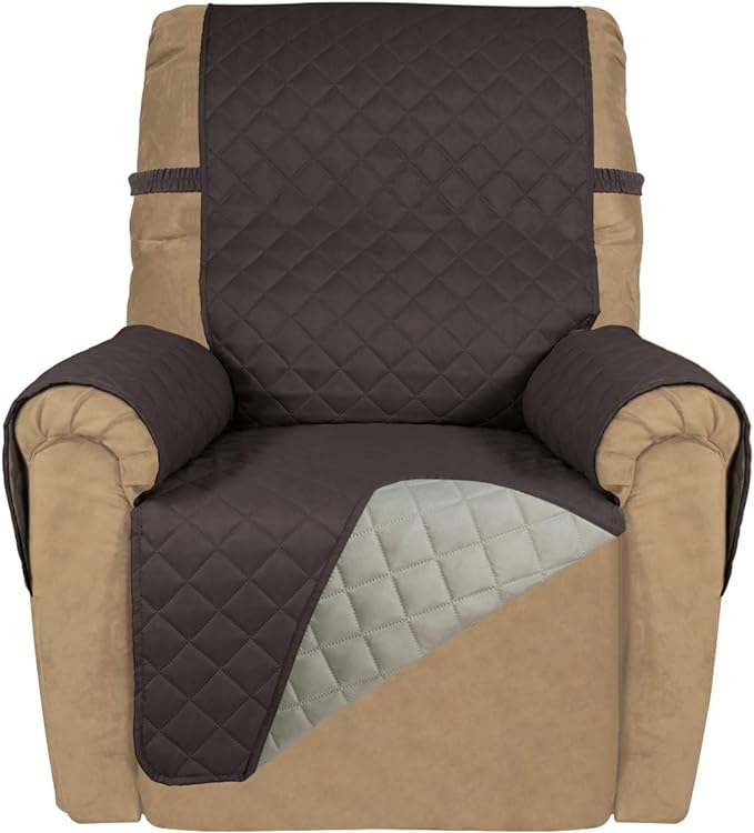 PureFit Reversible Quilted Sofa Cover, Water Resistant Slipcover Furniture by PureFit