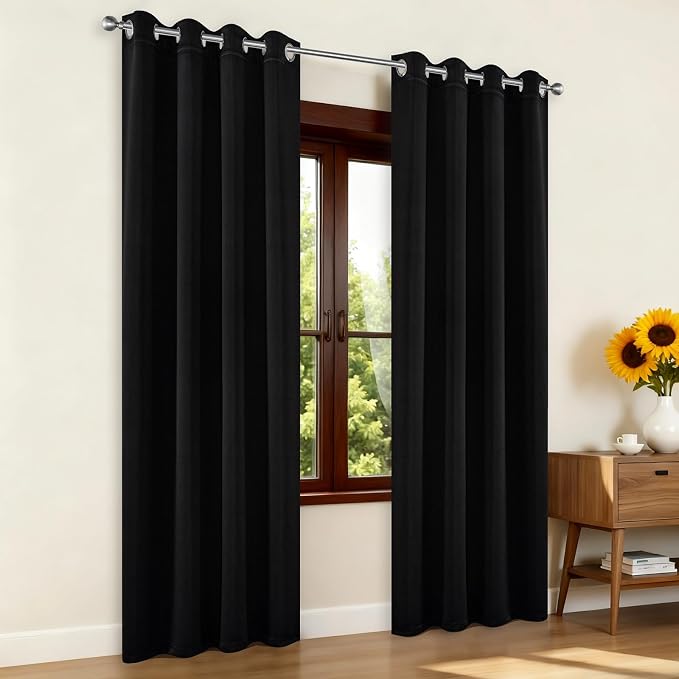 Joydeco Blackout Curtains for Bedroom 95 Inch, Noise Reducing Energy Saving by JOYDECO