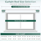 White Curtain Rods for Windows 36 to 176 Inch, Size:36-176 Inch - Image 5