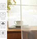 youleyar Solid Sheer Rod Pocket Curtain Voile Draperies 2 Panels White Beige - Image 7