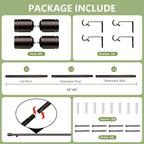5/8” Diameter Curtain Rods 30-60 Inch, - Image 3