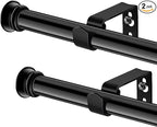 Curtain Rods 2 Pack 5/8 inch Black Curtain Rods by Alskarhem