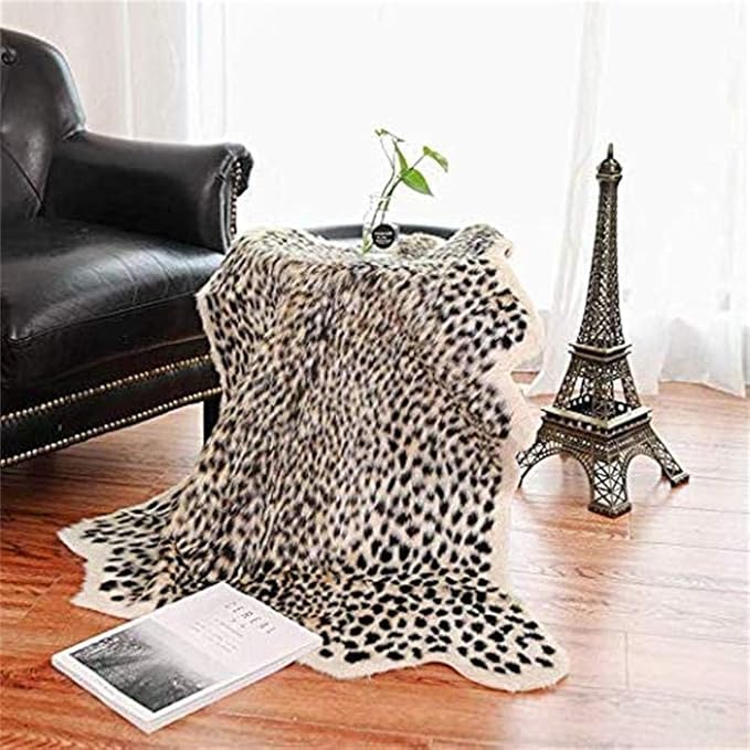 Leopard Print Rug, Faux Cowhide, Artificial Carpet, Simulation Cowhide - Image 2