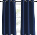 NICETOWN Navy Blackout Curtains & Drapes, 1 Pair, W34 x L60, Window Treatment - Image 2